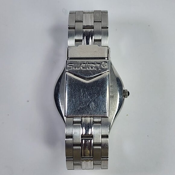 Swatch Watch Happy Joe Irony Stainless Steel 37mmโ Swiss Quartz Unisex Date Rare - Picture 7 of 16